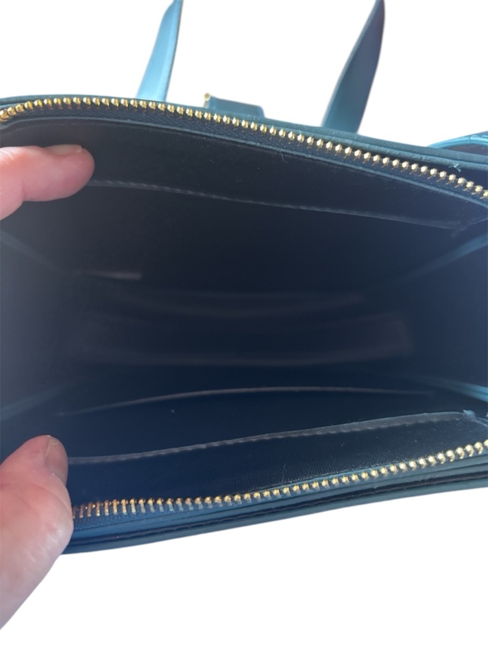 Massini Teal Quilted Leather Crossbody/Shoulder Bag - Picture 5 of 6